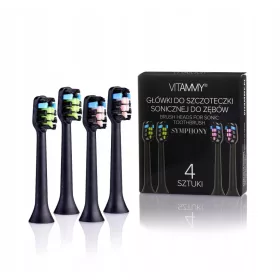  VITAMMY SYMPHONY BLACK Bürstenköpfe, 4 Stück