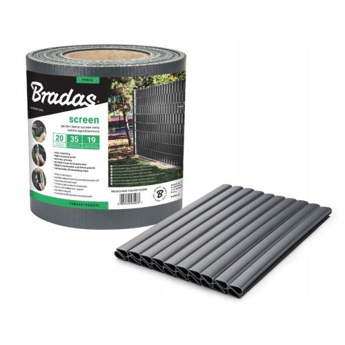  Bradas Zaunband 19 cm x 35 m grau