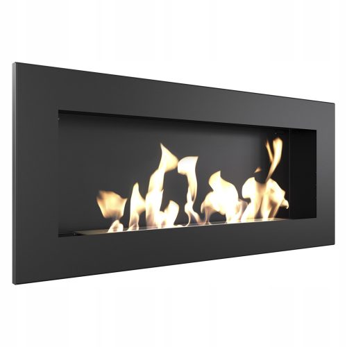 Hängender Biokamin Kratki Delta 2 Slim 90 x 40 x 10,3 cm schwarz