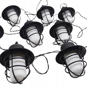  Gepolte Solarlampe, schwarz, 11,5 cm, 10 Stk.