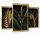 Bilder an der Wand 3 Gemälde in Goldrahmen 43x99 Blattgold
