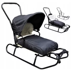    Traditioneller Metallschlitten POLNISCH OP SANE + PUSH BAG + SCHLAFSACK + KABINE