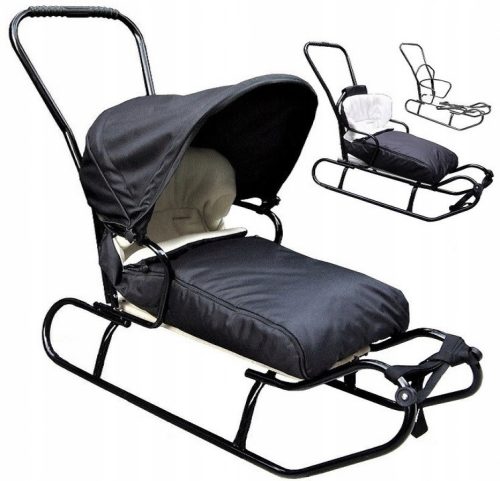  Traditioneller Metallschlitten POLNISCH OP SANE + PUSH BAG + SCHLAFSACK + KABINE