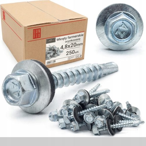Lunfix Farmschrauben 4,8x20 mm 250 Stück