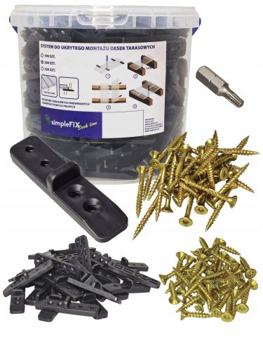 Verstecktes Tech-Plast 801-Element-Installationssystem für Terrassendielen