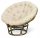  Kissen Sessel Papasan Rattan 110 cm GRAU