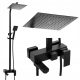 Yoka Home Cube Duschpaneel mit Mischbatterie, schwarz