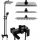 Yoka Home Cube Einhebel-Wand-Duscharmatur, schwarz