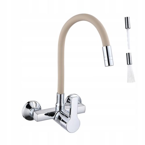 Wand-Küchenarmatur Luccio Wonder, Beige, Silber