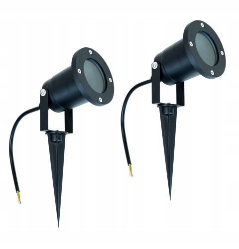 Gartenlampen stecken im Boden fest Gartenstrahler EDO Hortus EDO777112 GU10 IP65 schwarz