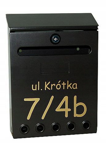 Todo Euro-Briefkasten, schwarz