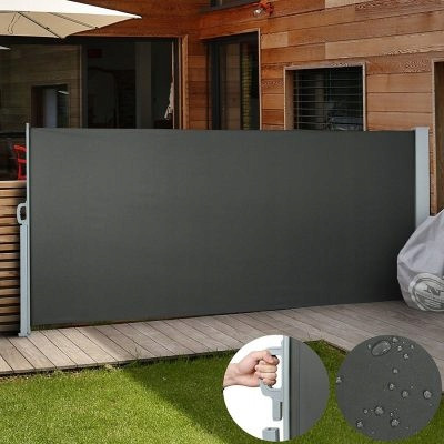 Balkon- und Terrassenmarkise 160 x 350 cm in Grautönen