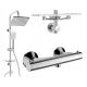 Invena Nyks Aufputz-Duschset + Chrom-Duscharmatur Invena Slim