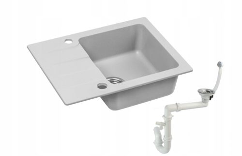 Moderno Bari Einzelbecken-Granitspüle in Grautönen