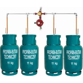    Set zum Anschluss von 4 Flaschen mit 11 oder 33 kg REDUCER 4-Flaschen-LPG-Installation