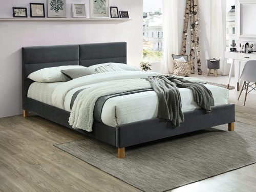  Gepolstertes Doppelbett Signal 5901477286803 160x200 Grautöne