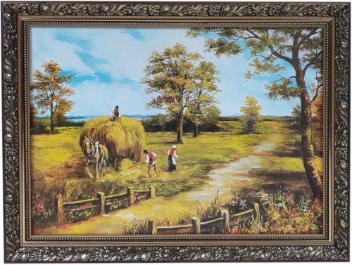 Bilder an der Wand BILD 60x80 LANDSCHAFTSANSICHT DEKORIERTER GOLDRAHMEN