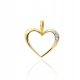  Gold-Herzanhänger mit Diamanten, 585 Diamanten