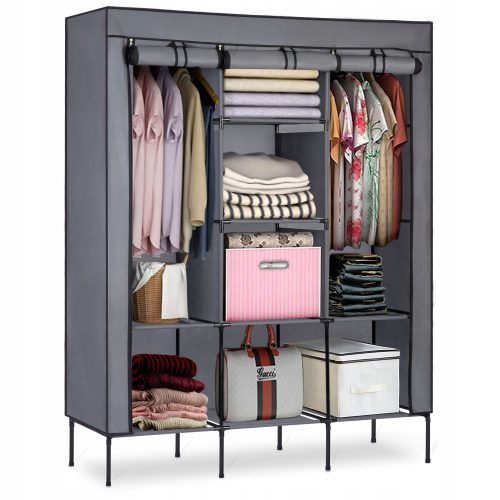  Massido TEXTILE Kleiderschrank 130 x 175 x 45 cm Graphit
