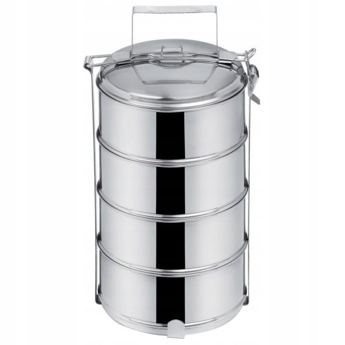 Lebensmittelbehälter Mittagskantine aus Stahl für Lebensmittel, 4x1L