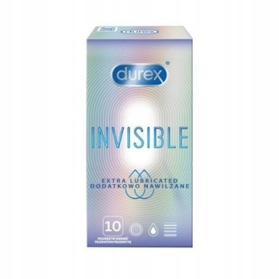  Durex Invisible Kondome, zusätzlich befeuchtet, 10 Stk