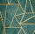 Vinyltapete auf Vliesstoff Grandeco 162307 53 cm x 10,05 m Grün und Gold