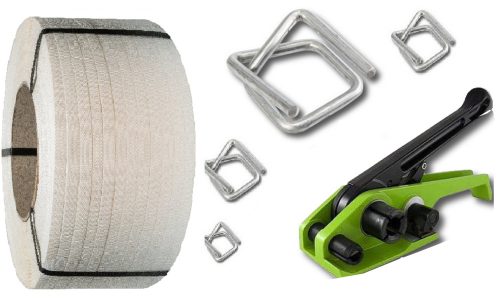 12-mm-Klebeband zum Umreifen von Palettenverpackungen, GESAMTES SET