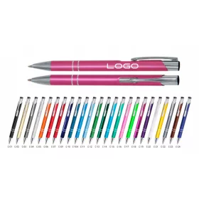 COSMO Metall-Kugelschreiber, 100 Stück. LOGO GRAVIERT