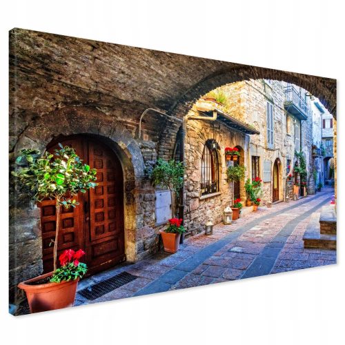 Bilder an der Wand Leinwandgemälde, Straße, Stadt, Italien, 120x80