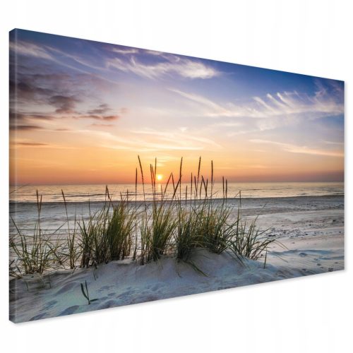  Bild auf Leinwand Strand Meer Sonnenuntergang 120x80