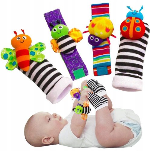  Beißring, Handschuh + Babyrasselsocken