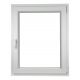 PVC-Fenster 50 x 90 / 500 x 900 Ru/P Weiß
