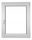 PVC-Fenster 80 x 100 / 800 x 1000 Ru/P Weiß