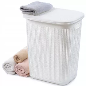  Kadax 50l freistehender Wäschekorb, weiß