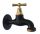  Wasserhahn AQUAMOS MATTSCHWARZ + ROSETTE