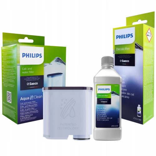  Philips CA6903/10 Filter + Flüssigentkalker für Philips Saeco Entkalker 0,25 l