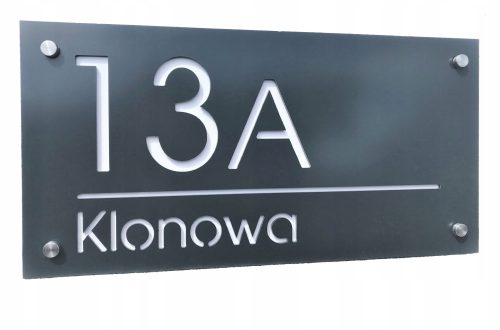 Hausnummer km Stickerei 40 x 20 cm