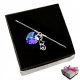  Aurora Damenarmband mit Katze und Kristallherz, 20 cm, Silber