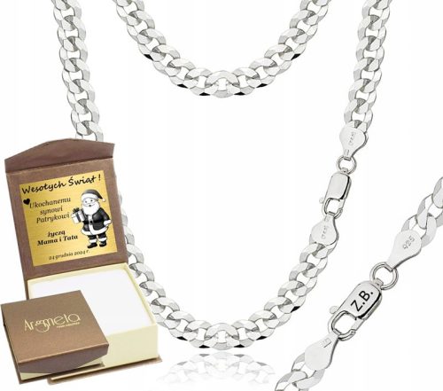 Herren-Diamantkette aus Silber, 6,50 mm, 925, mit kostenloser Gravur