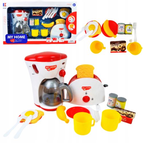  GROSSER SATZ AN HAUSHALTSGERÄTEN, KINDER, KAFFEEMASCHINE + TOAster