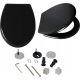 ESTIVA Toilettensitz, schwarzer Duroplast