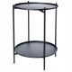  H&S Dekoration Link Couchtisch rund 35 x 35 x 50 cm schwarz