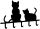 AUFHÄNGER 5x SCHLÜSSELHAKEN SCHWARZE KATZEN WENKO