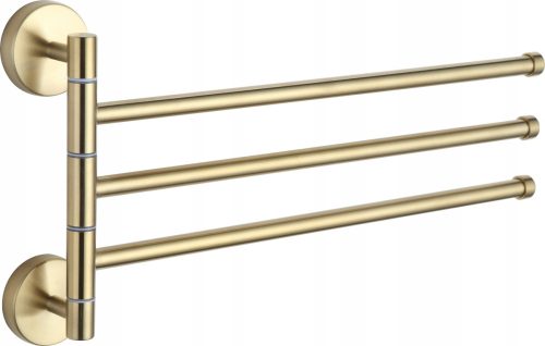 Badezimmer-Kleiderbügel Kleiderbügel mit beweglichem Arm für Mexen-Heringe, Gelb- und Goldtöne