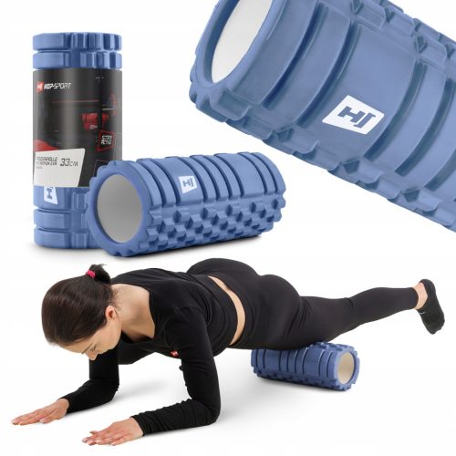  Hop-Sport Roller mit Noppen 33 cm x 14 cm blau
