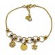  Damenarmband aus Gold mit Anhängern PR 585. Kostenlose Gravur