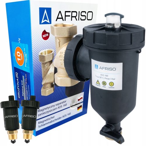 MAGNETISCHER SCHMUTZABSCHEIDER AFRISO ADS160 + 2× Entlüftung Afriso 05001677723