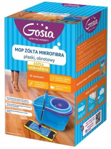 Eimer- und Schleuderwischer Gosia Mop gelbes Mikrofaserset, 36 cm