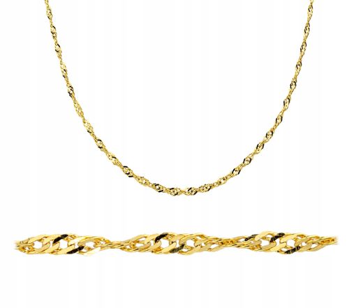  SCHÖNE GEDREHTE GOLDKETTE SINGAPUR 45 CM 585