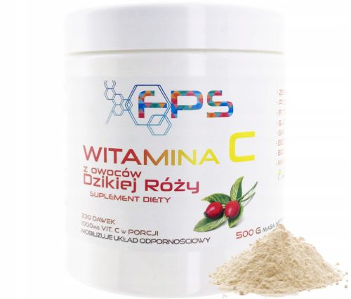 100% Natürliches Vitamin C Pulver aus Wildrosenfrüchten - 500g